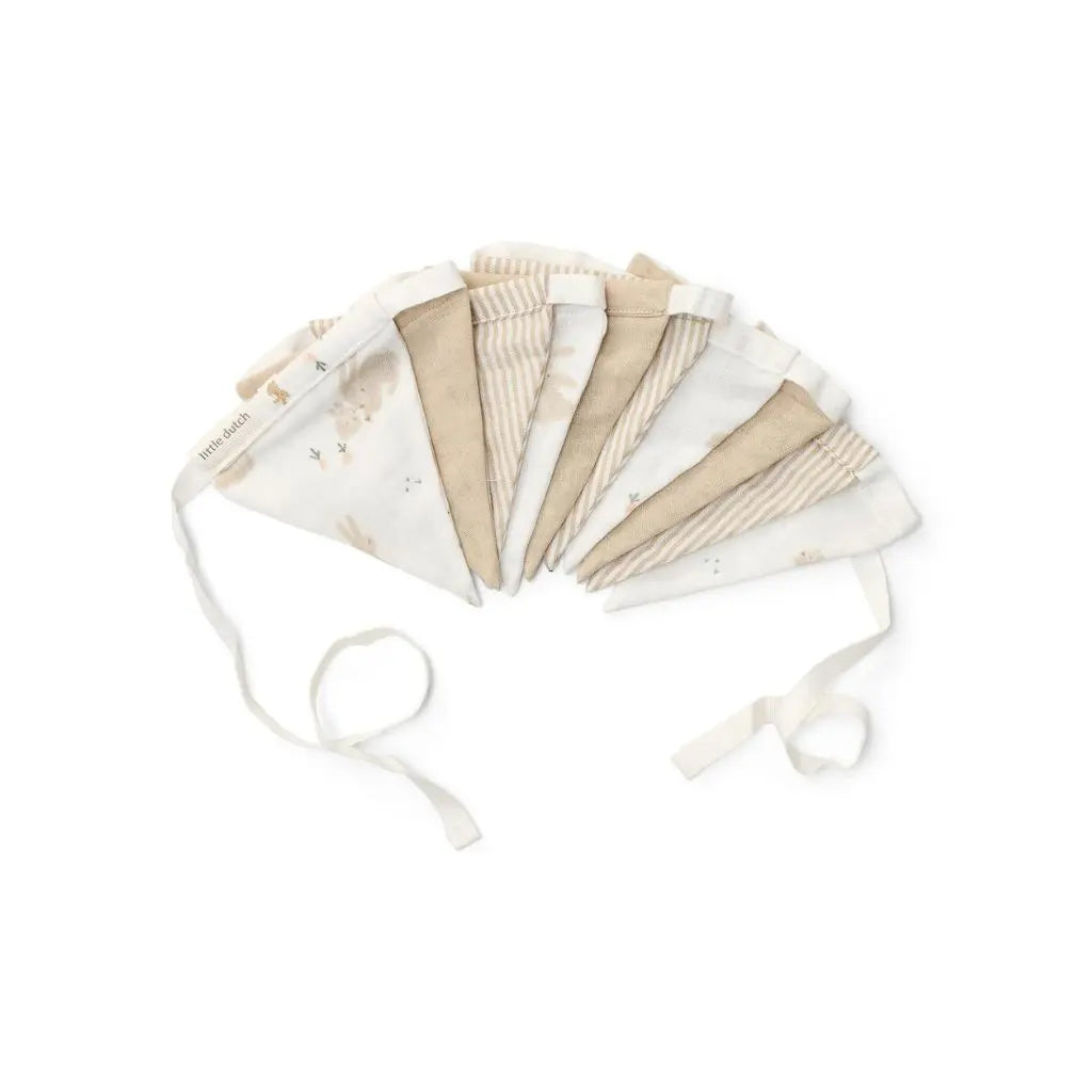 Little Dutch Slinger met vlaggetjes Newborn Naturals Baby Bunny