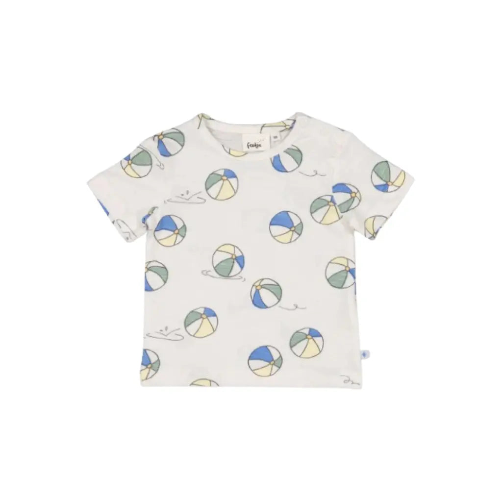 Feetje T-shirt AOP Pool Time m 74 Offwhite Jongens
