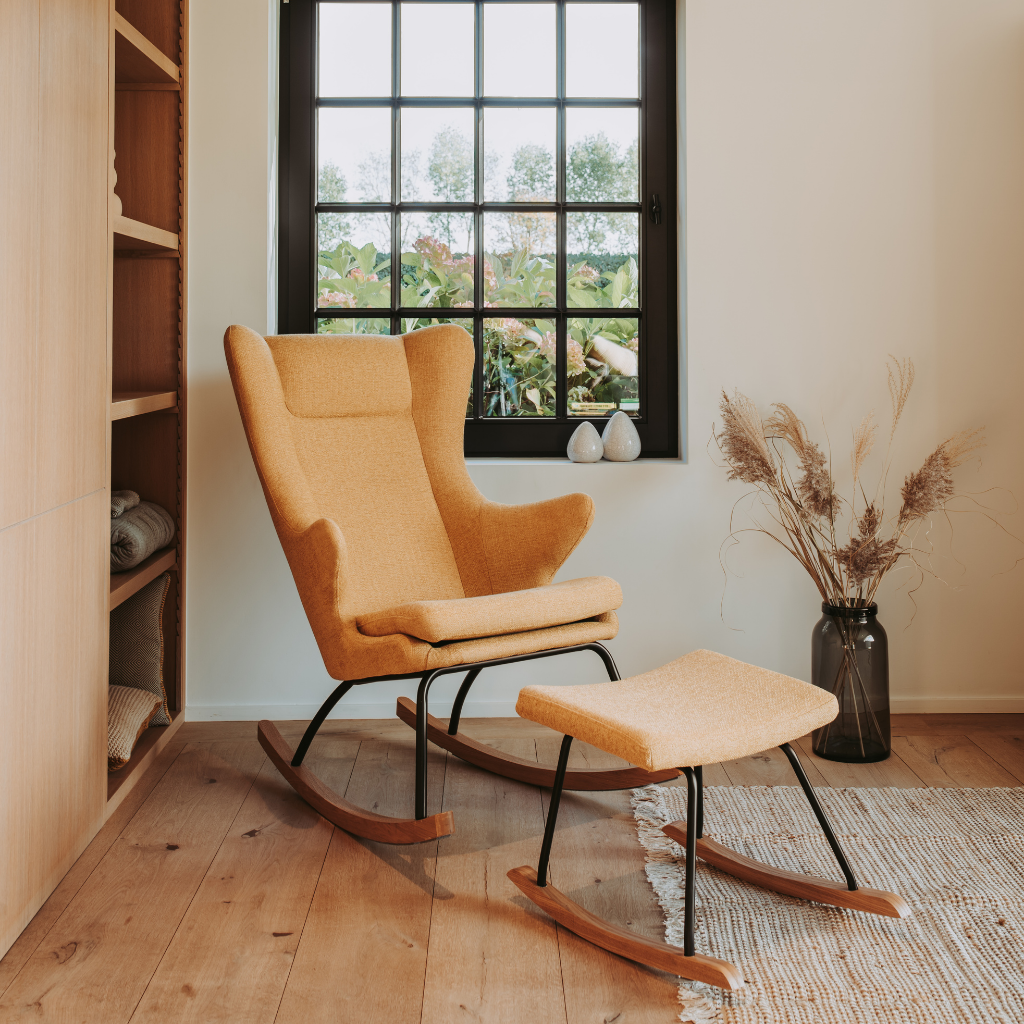 Quax Chaise à bascule Rocking Chair De Luxe Adult Saffran