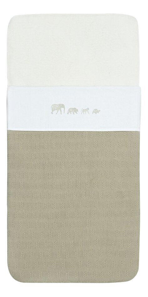 Drap de lit Jollein Animaux Vert Olive