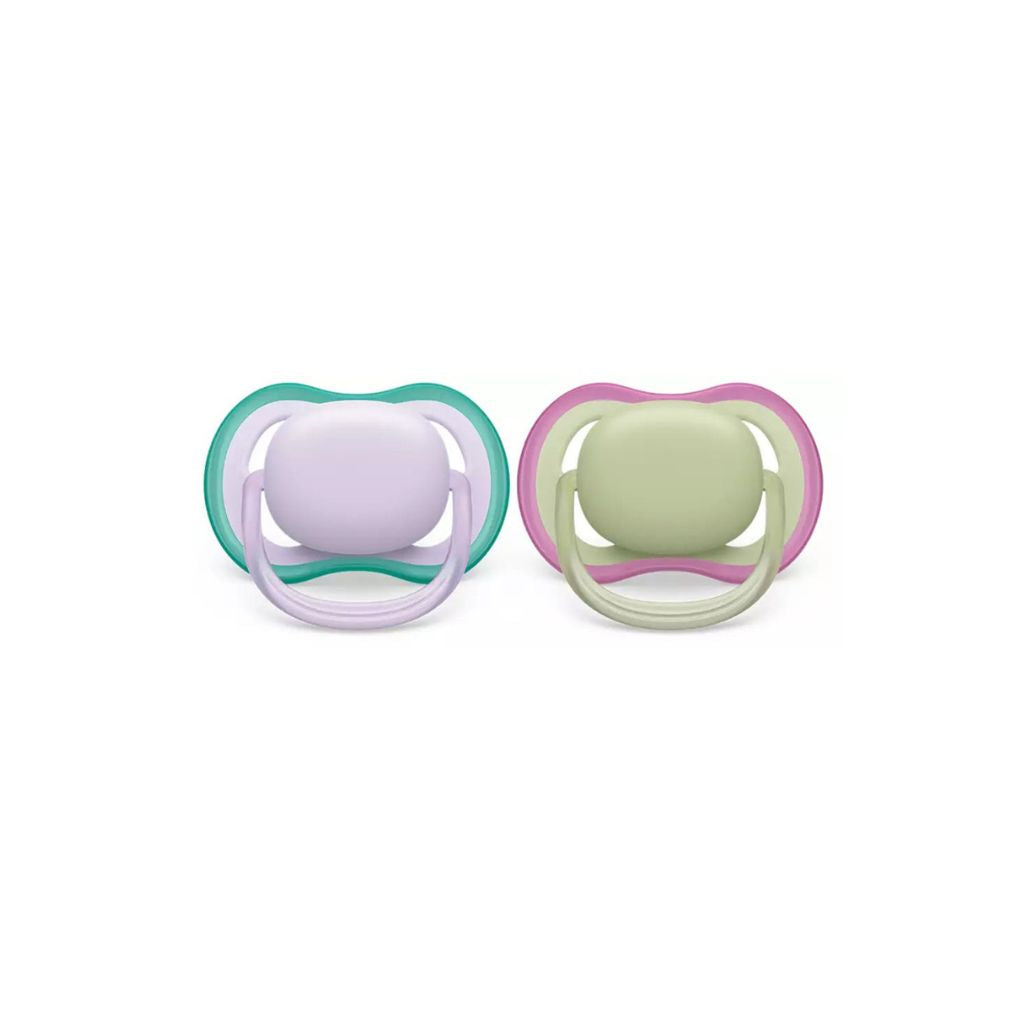 Philips AVENT Fopspeen 0 - 6 maanden Ultra Air Pistache, lila - 2 stuks