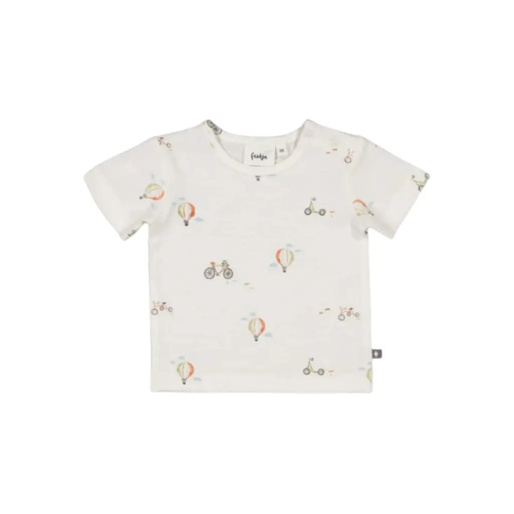 Feetje T-shirt AOP - Mini Adventurer m 68 Offwhite Jongens