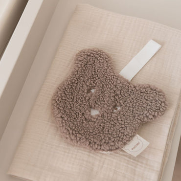 Pericles Attache-tétine ours chocolat