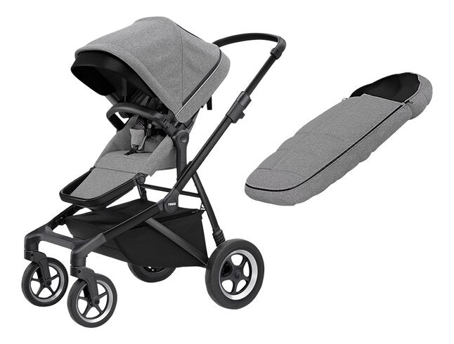 Thule Poussette 3 en 1 Sleek + Chancelière Grey Melange