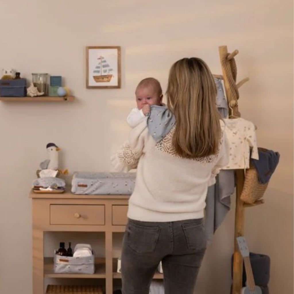 Little Dutch Housse pour matelas à langer Sailors Bay Blue