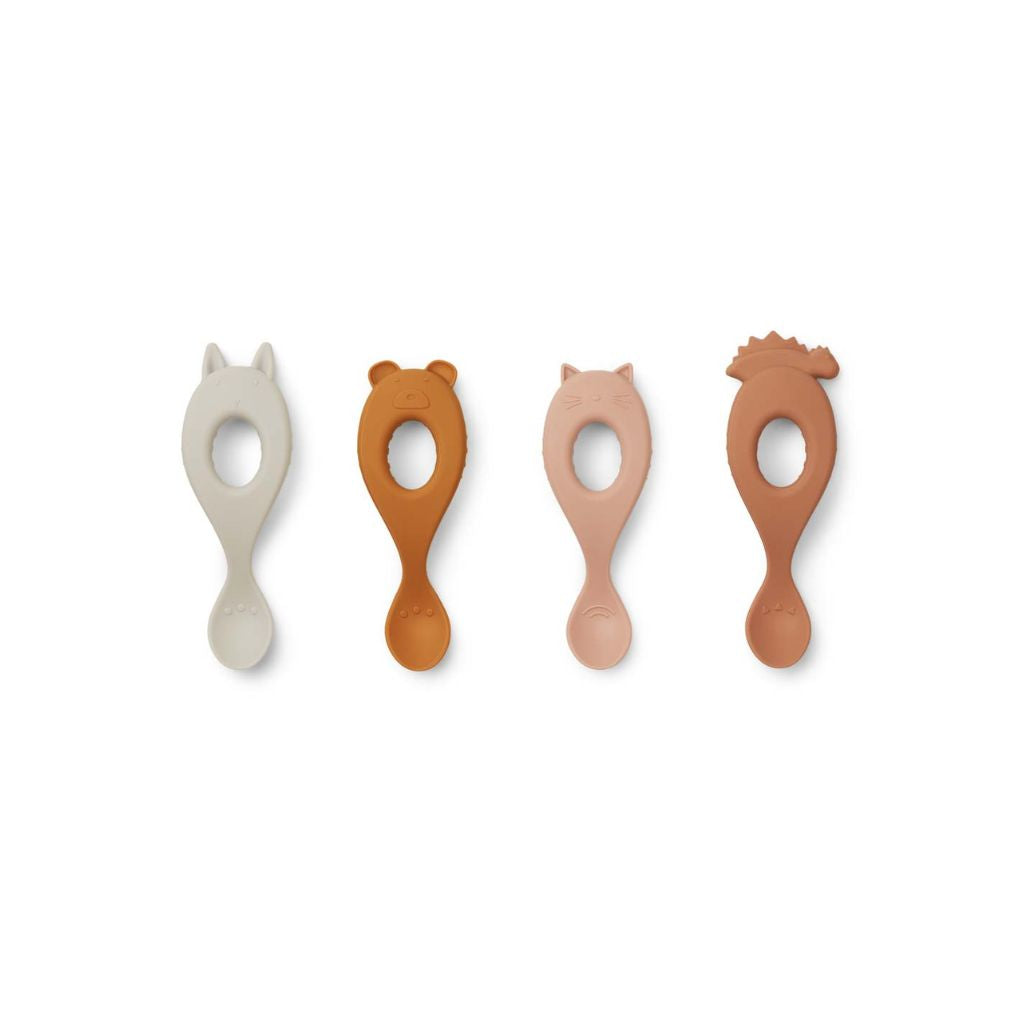 Liewood Lepel siliconen Liva Roze - 4 stuks