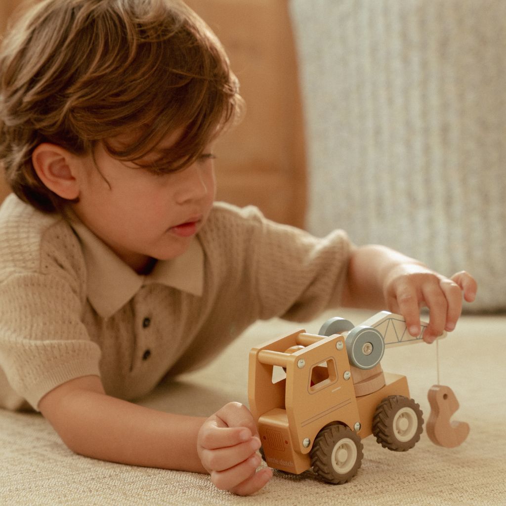 Little Dutch Houten Kraanwagen