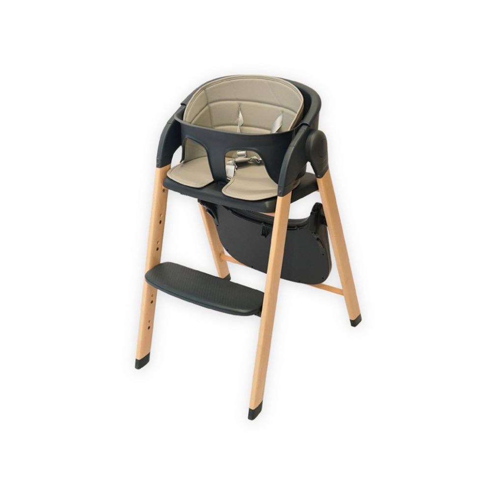 Bo Jungle Eetstoel evolutief Grow With Me Shady Grey