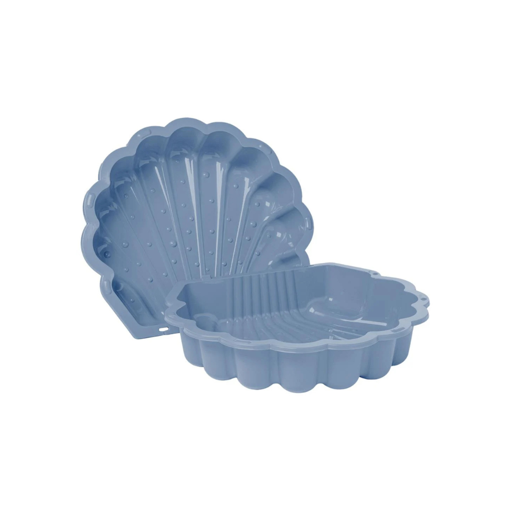 Zandbak met deksel Summertime Schelp blauw