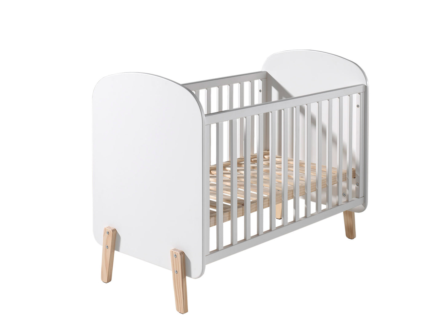 Jaxx 3-delige babykamer (bed + commmode met verlengstuk + kast met 3 deuren) Kiddy wit
