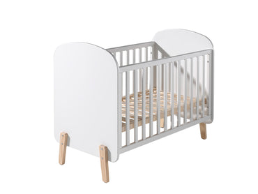 Jaxx 3-delige babykamer (bed + commmode met verlengstuk + kast met 3 deuren) Kiddy wit