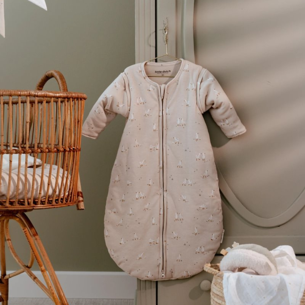Little Dutch Sac de couchage d'hiver Little Goose beige 90 cm