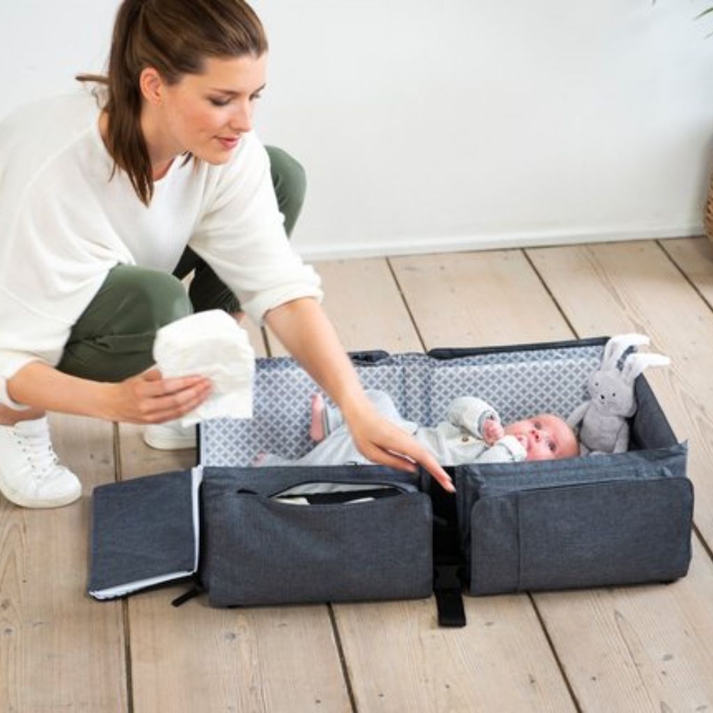 doomoo Verzorgingstas Baby Travel chiné antraciet grijs