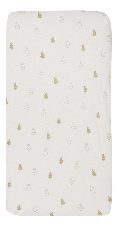 Jollein Drap-housse pour lit Miffy Nougat Lg 60 x L 120 cm