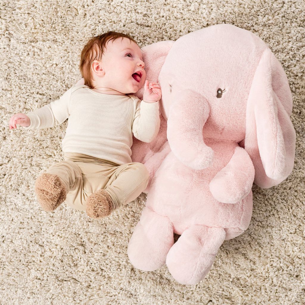 Nattou Maxi knuffel olifant 60 cm roze