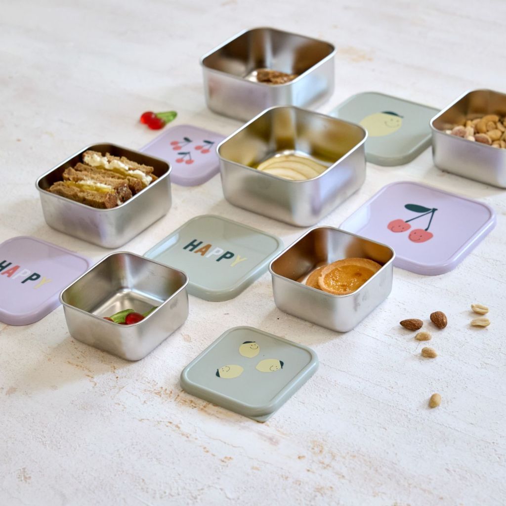 Lässig Boîte à snacks Happy Fruits Cherry - 3 pièces