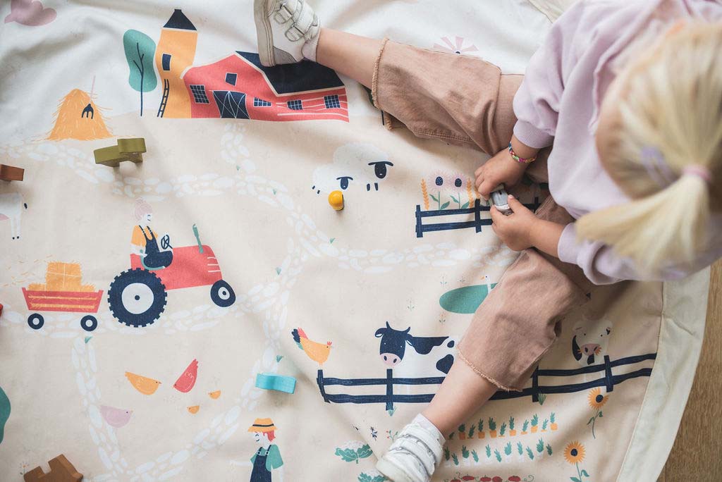 Play&Go Speeldeken /Opbergtas Noomad Farm toy