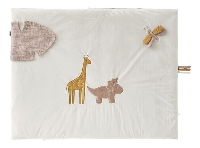 Noukie's Tapis de jeu Popsie, Gigi & Louli écru/rose poudré