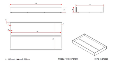 Jaxx lit pour tout-petit Kiddy blanc avec tiroir