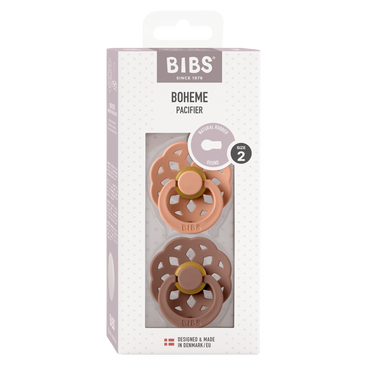 Bibs Sucette 6 - 18 mois Peach/Woodchuck - 2 pièces