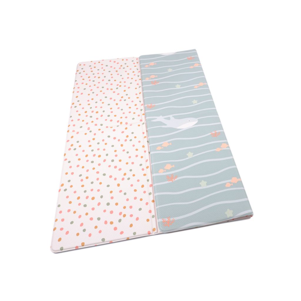 Little Gem Tapis de jeu pliable All About Dots /  Underwater world - 140 x 140 cm