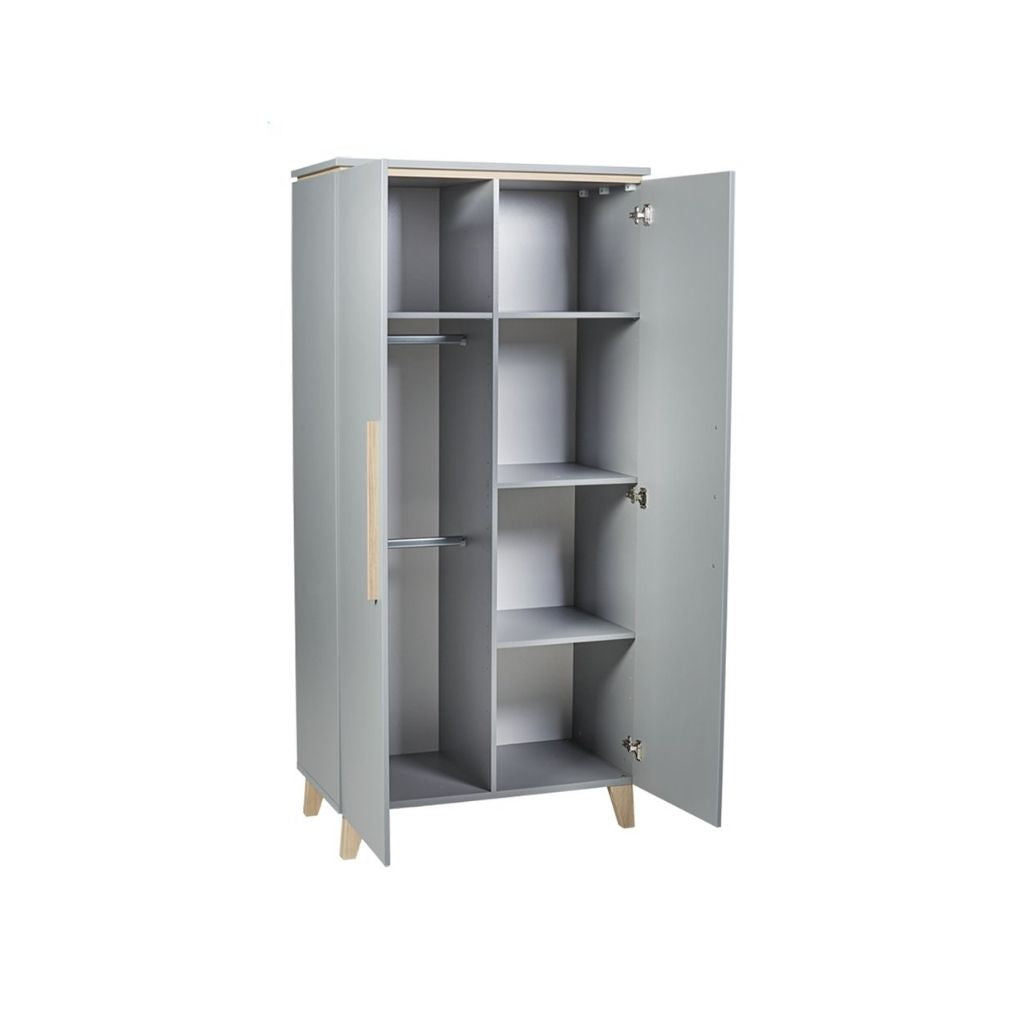 Transland Armoire 2 portes Steffi gris