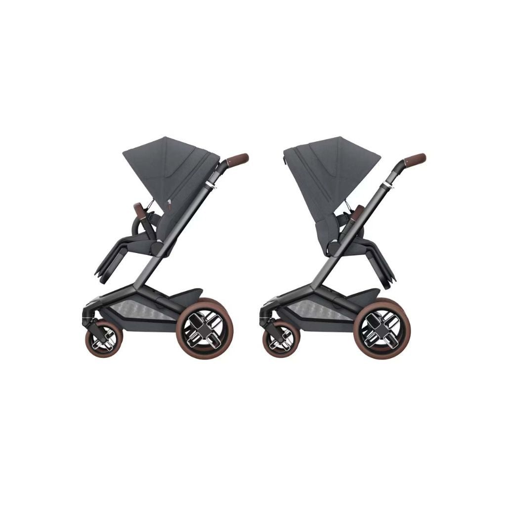 Maxi-Cosi Kinderwagen 4-in-1 Fame Twillic Graphite + draagmand + Autostoel Pebble 360 pro 2 + basis Familyfix 360 Pro