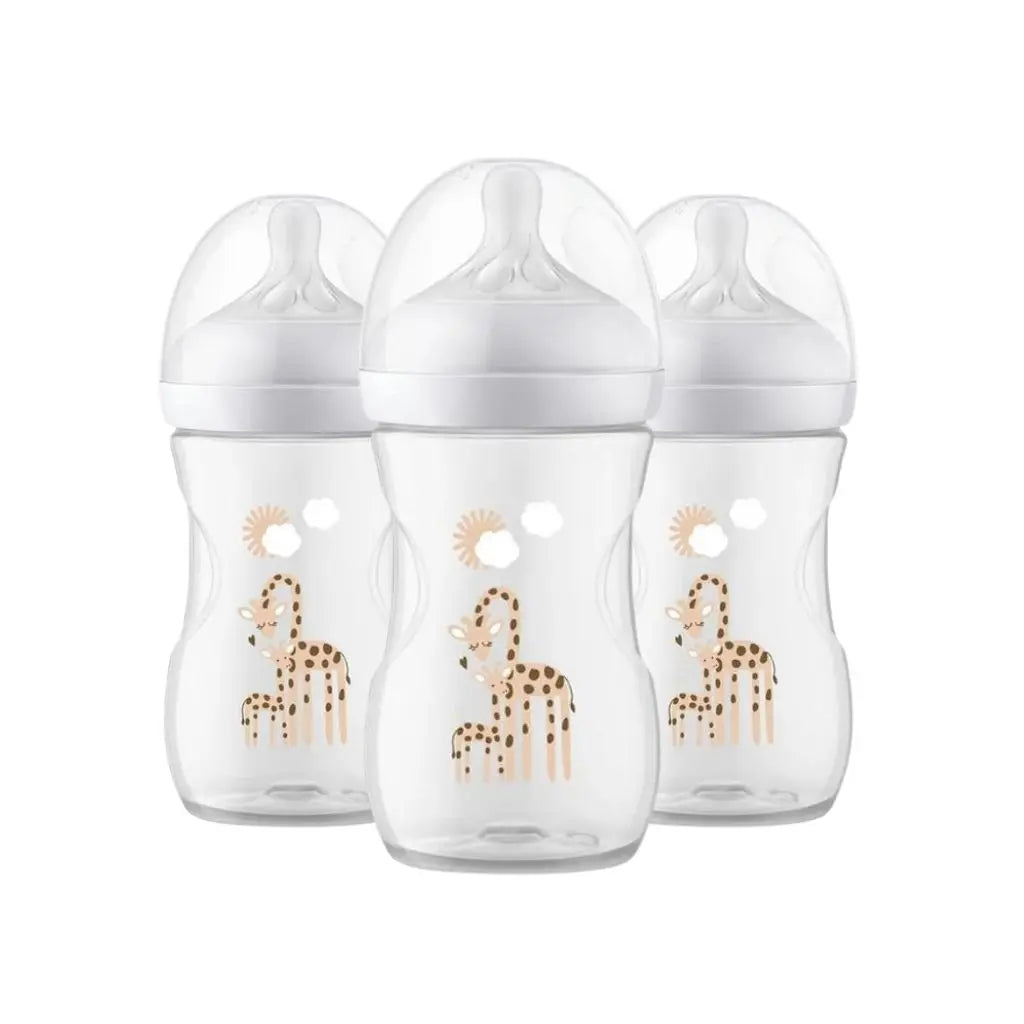 Philips AVENT Zuigfles Natural Response Giraf transparant 260 ml - 3 stuks