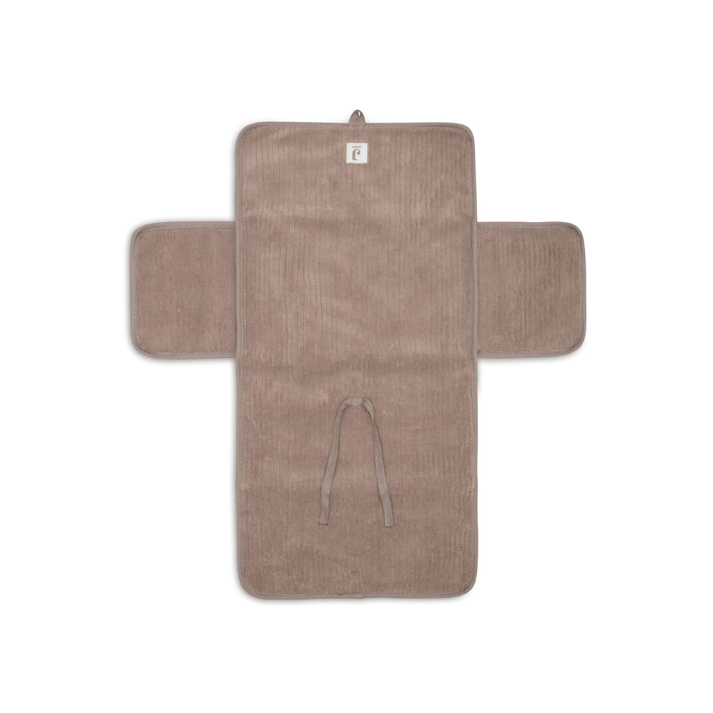Jollein Matelas à langer avec poches de rangement Cloudy Rib Milky Coffee