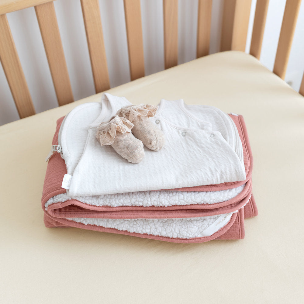 Bemini Couverture d'hiver Cadum bambi coton rose/écru