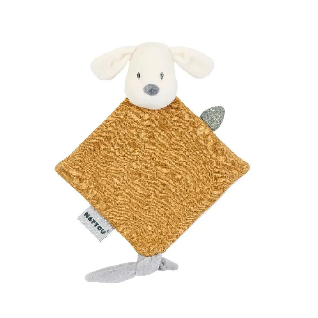 Nattou mini-doudou Charlie karamel jacquard