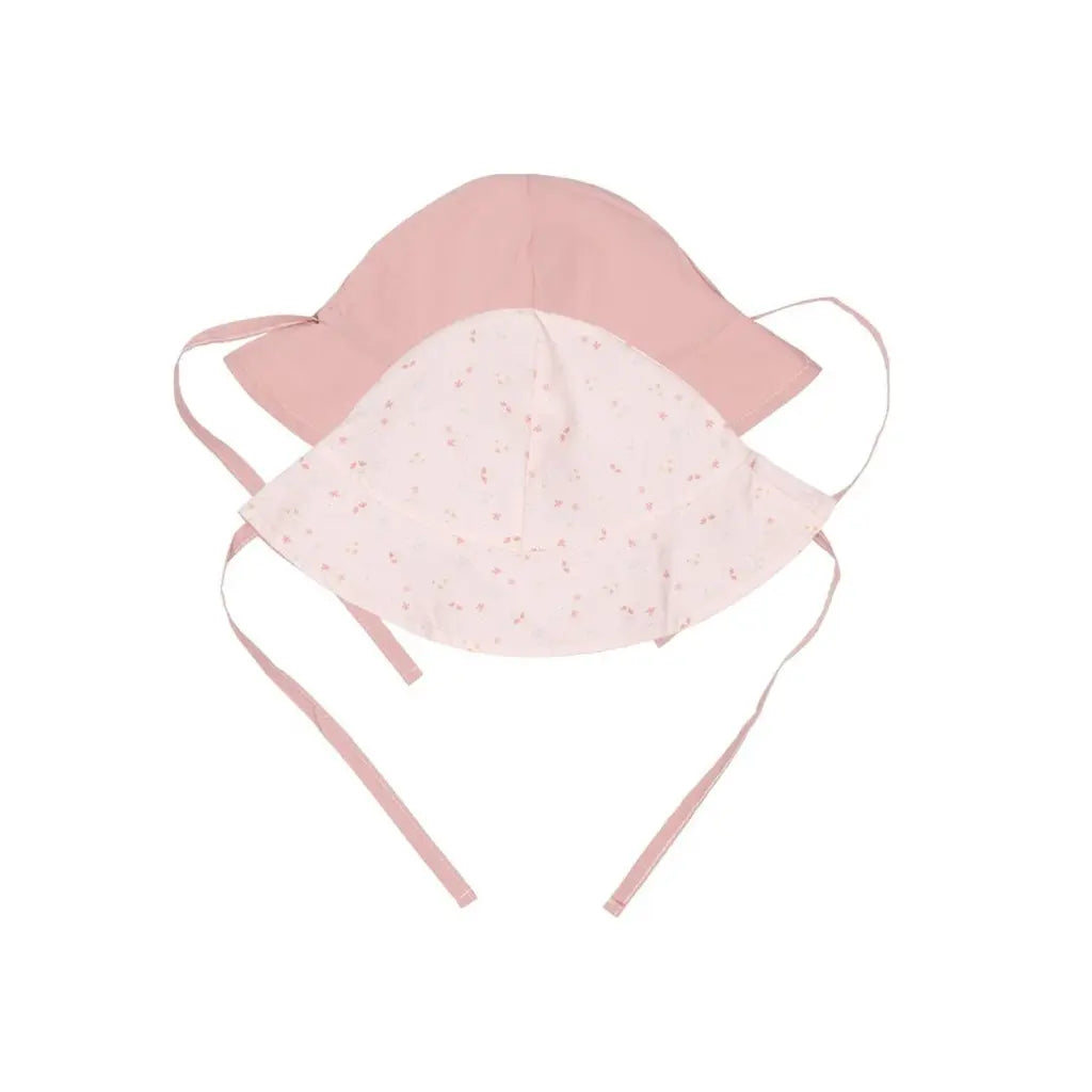 Little Dutch reversible zonnehoedje Little Pink Flowers / Vintage Pink-2m,roze,Girls