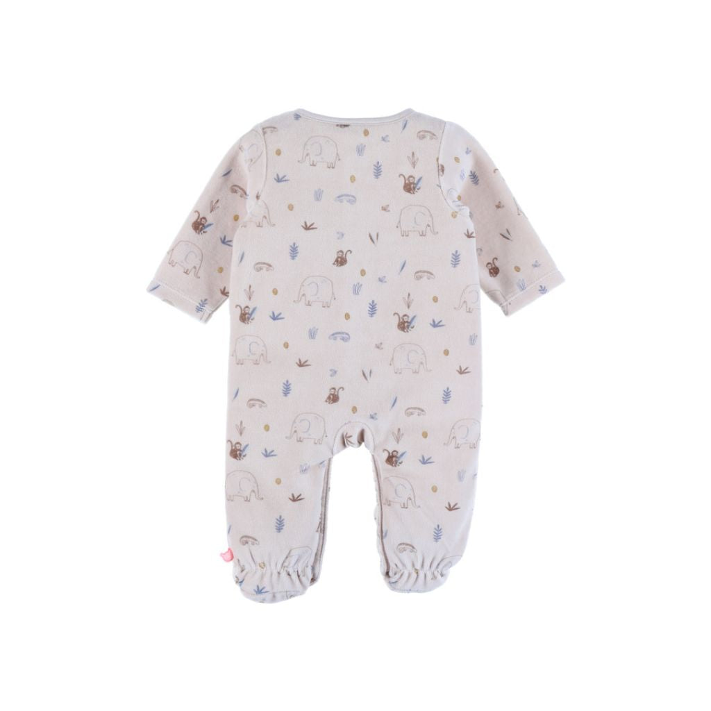 Noukie's Pyjama velours beige Jungle unisexe