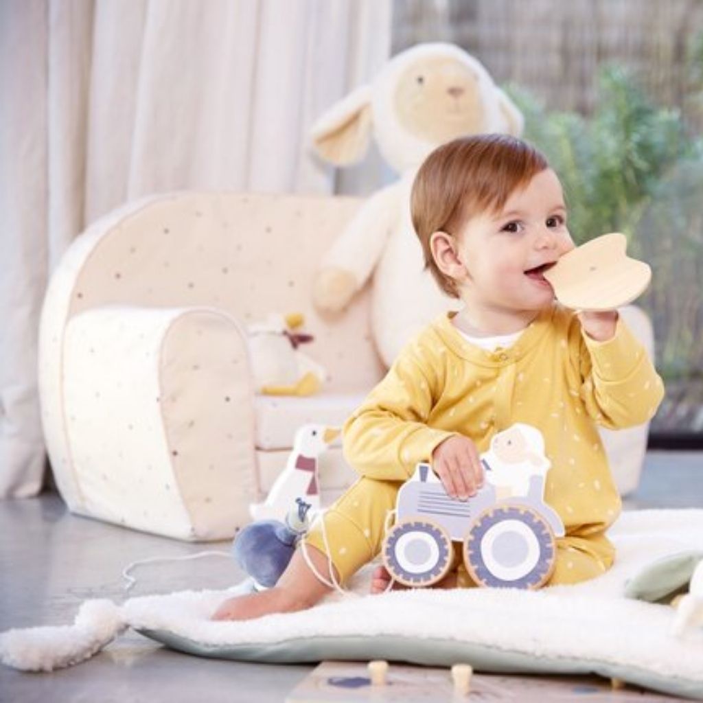 Dreambee Jouet à tirer en bois Jules & Odette Tracteur