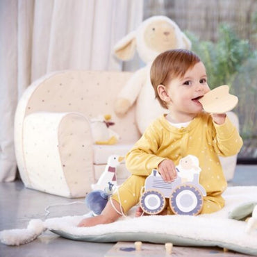 Dreambee Jouet à tirer en bois Jules & Odette Tracteur