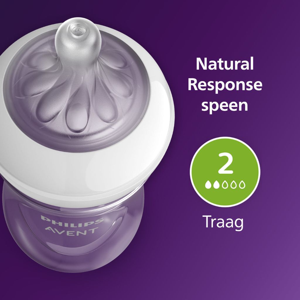 Philips AVENT Zuigfles Natural Response transparant 125 ml