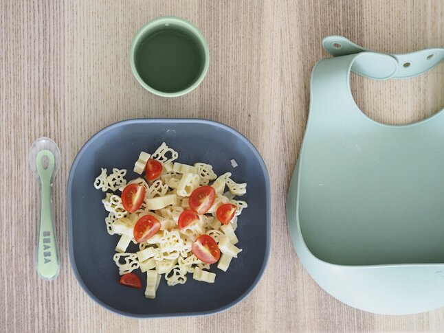Béaba Set repas 4 pièces silicone Mineral