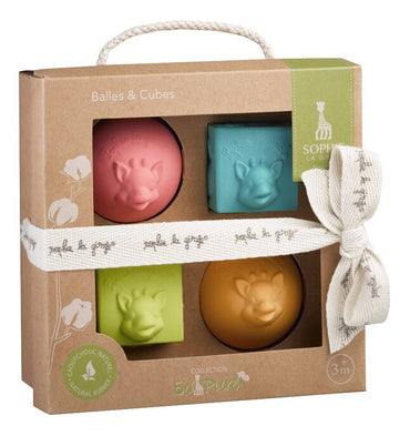 Sophie la girafe Set 2 balles et 2 cubes