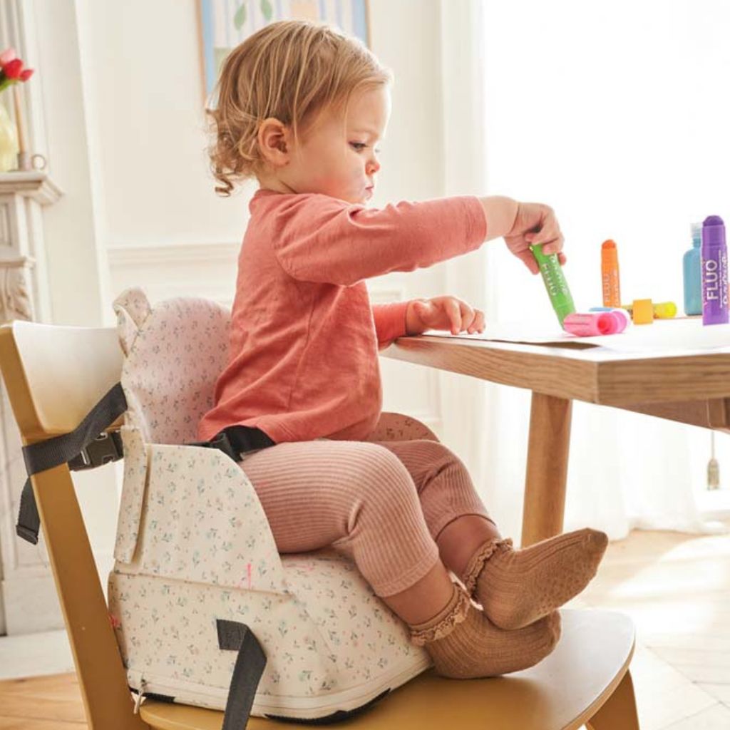 Noukie's Stoelverhoger Bali, Moka & Snow écru