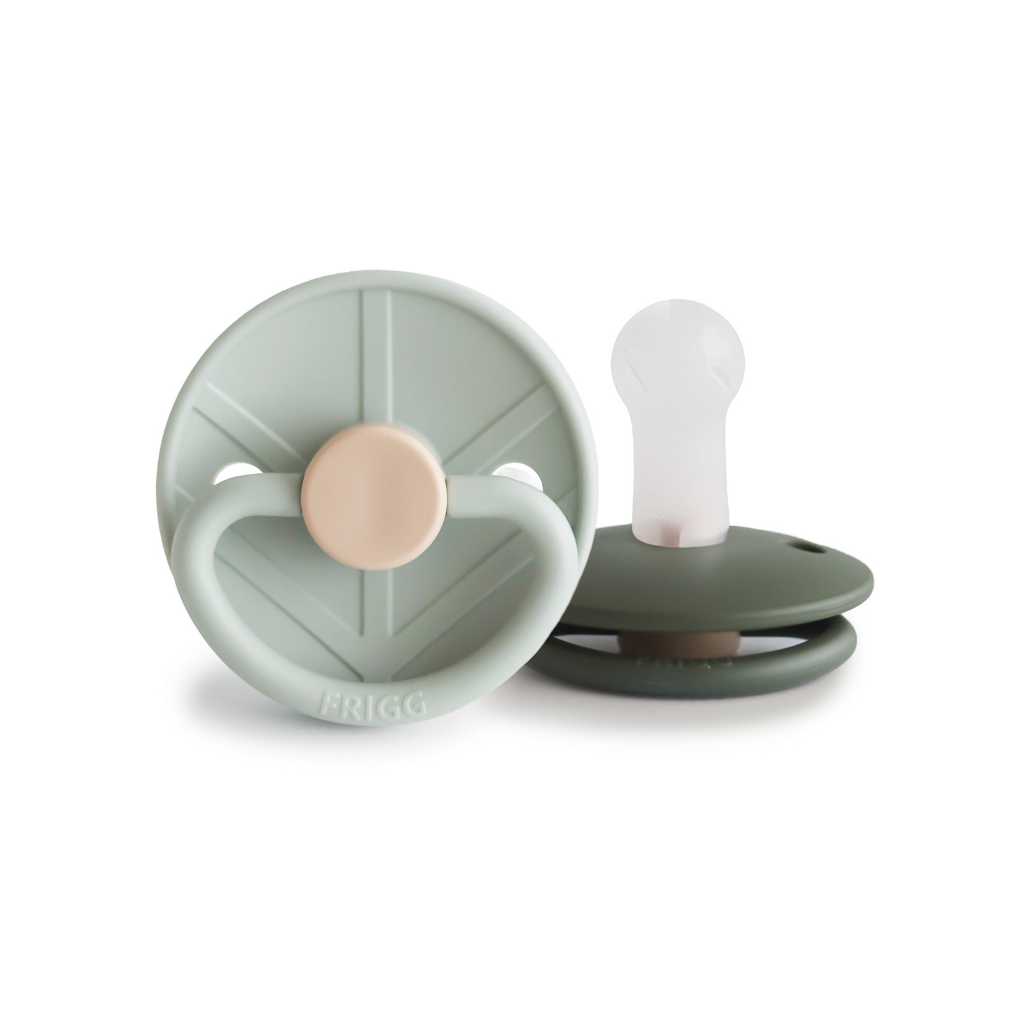 FRIGG Fopspeen + 6 maanden Little Viking silicone Sage/Olive - 2 stuks