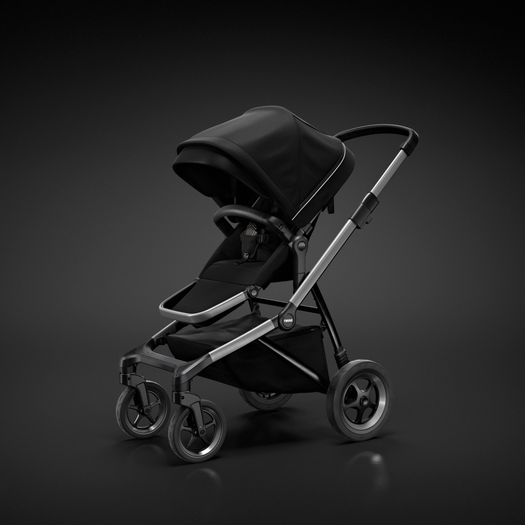 Thule Poussette Sleek + nacelle Midnight Black