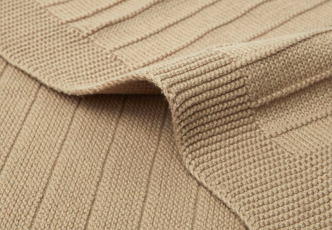 Jollein Couverture pour berceau ou parc Pure Knit Biscuit
