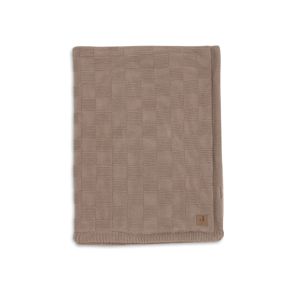 Jollein Couverture pour berceau Box Knit Milky Coffee/Velvet 75 x 100 cm