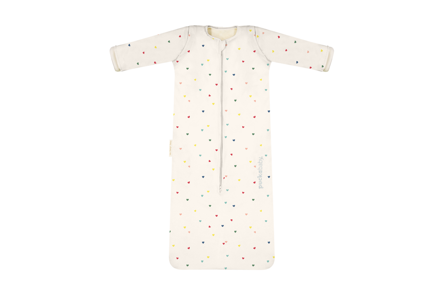 Puckababy Slaapzak 4 seizoenen Hearts confetti 6 maanden tot 2,5 jaar