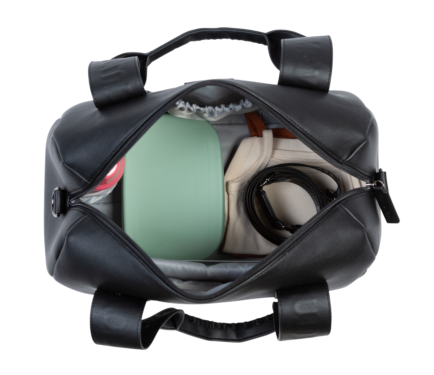 Childhome Sac à langer Mommy Club Simili Cuir noir