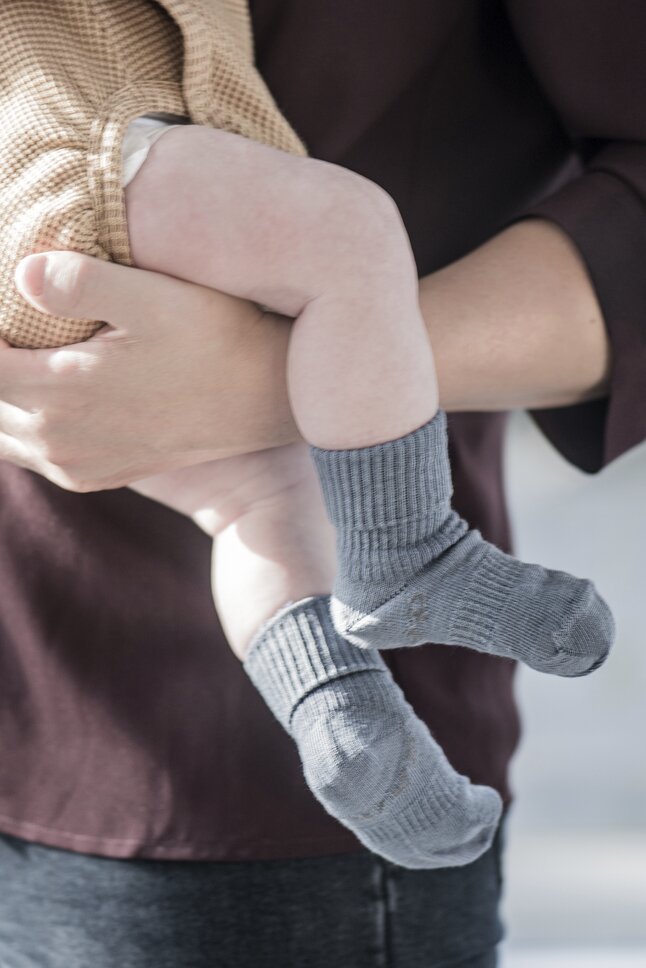 KipKep Blijf-Sokken Denim Blue - 2 stuks