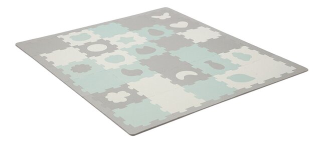Kinderkraft Tapis-puzzle Luno Shapes menthe