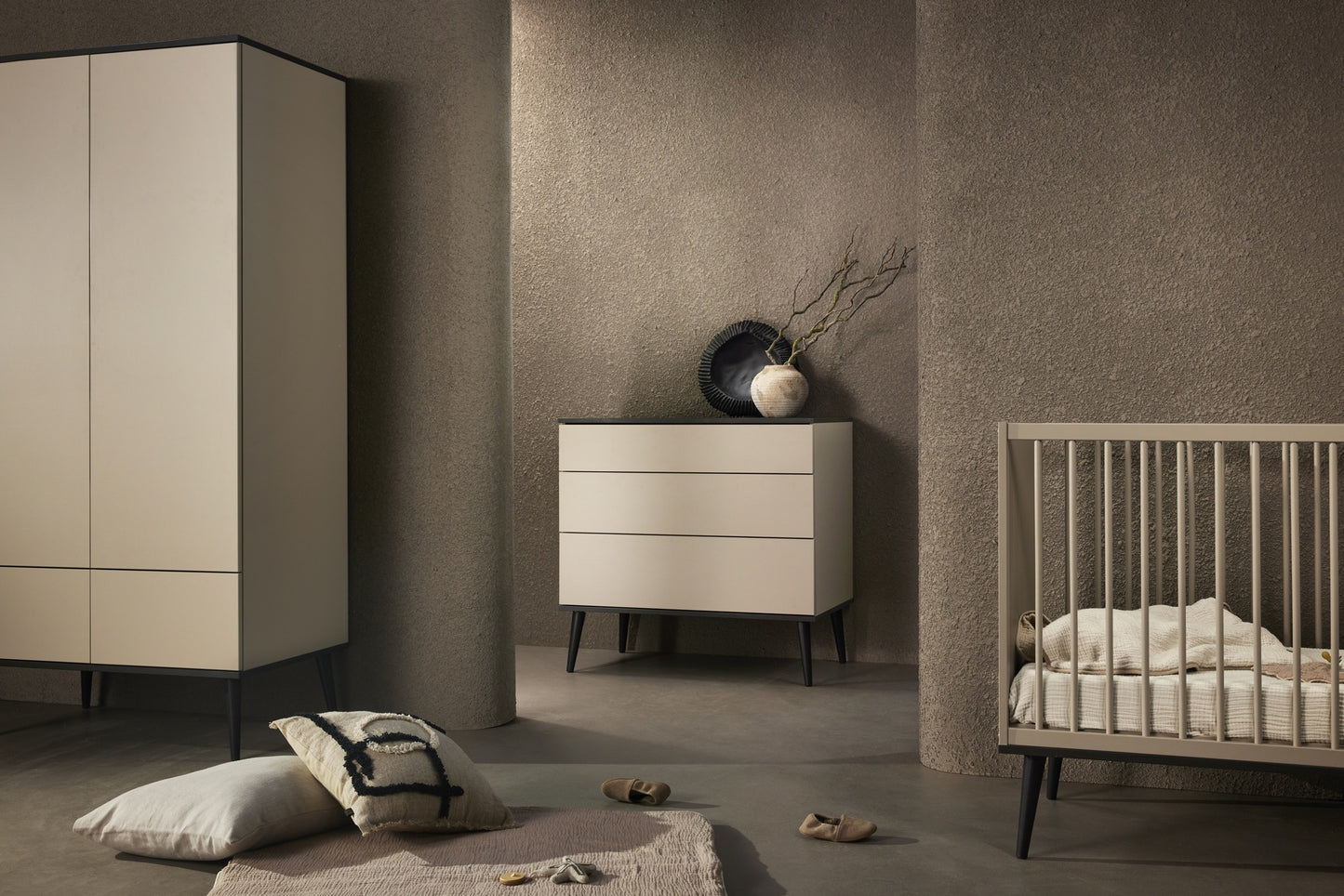 Quax Babybed Flow L 120 x B 60 cm Stone