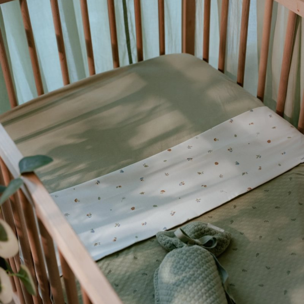 Little Dutch Deken voor wieg zomer Pure Sage Leaves