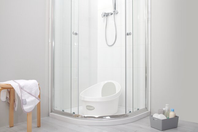 Shnuggle Baignoire pour enfants blanc-gris clair